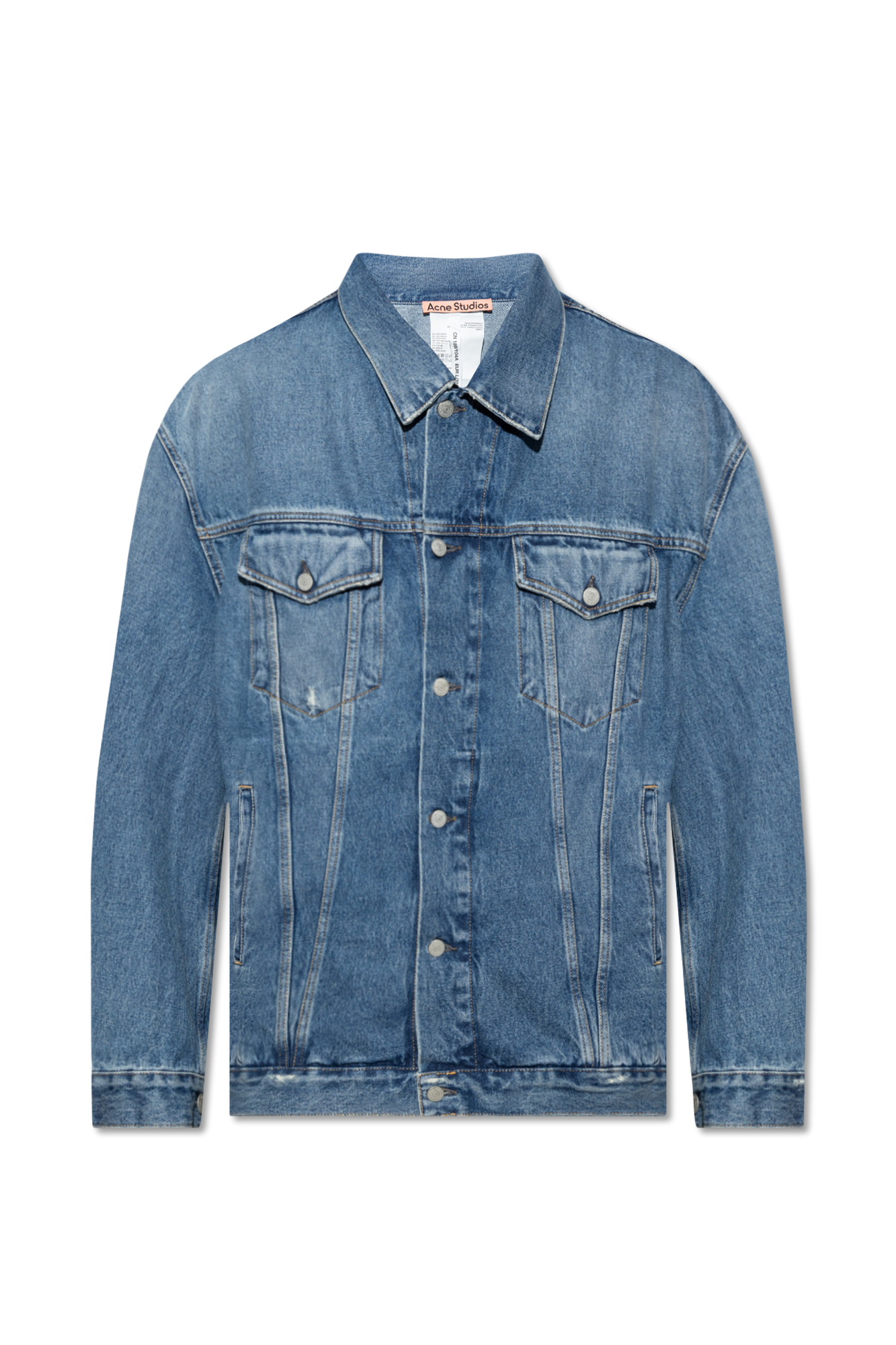 Acne studios distressed denim jacket sale